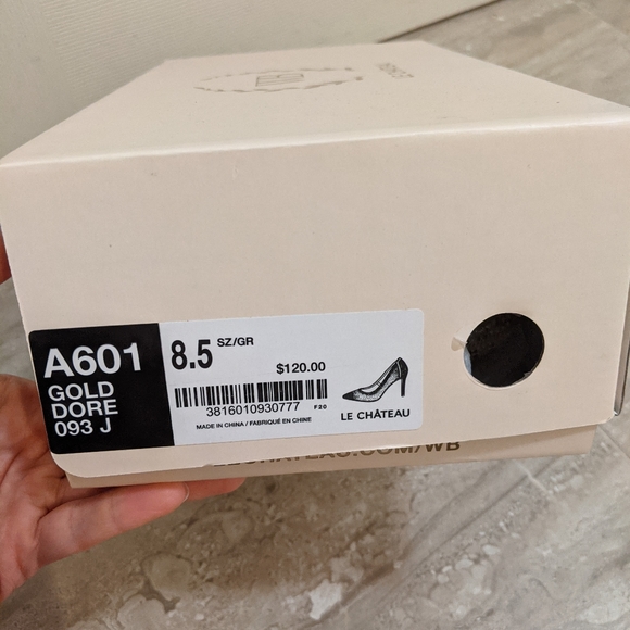 Nude mesh shiffon crystal rhinestone heels - Picture 2 of 7